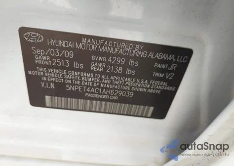2010 Hyundai Sonata Gls from USA, damaged, VIN 5NPET4AC1AH629039